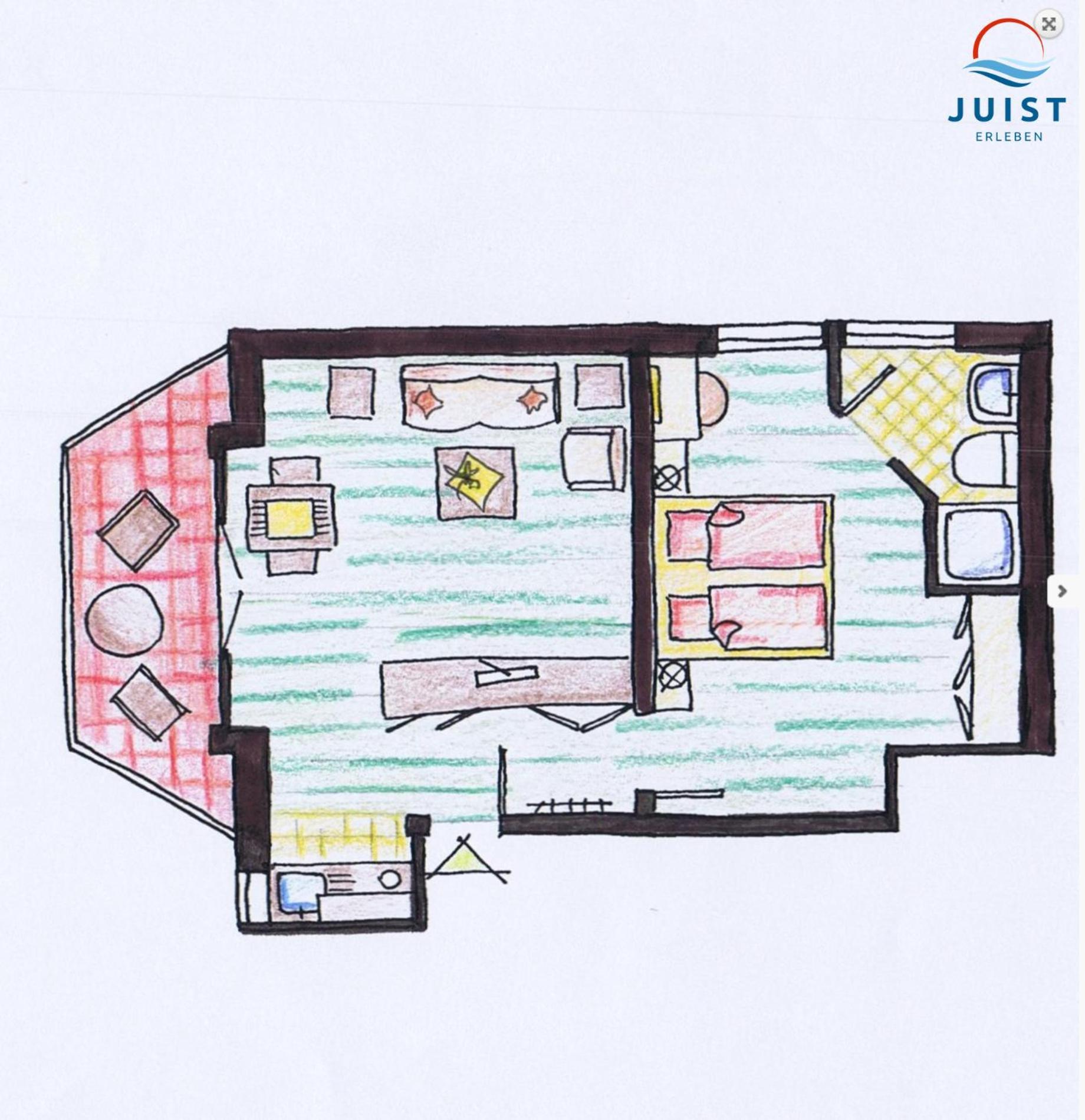 Haus Petra 132 - Ferienwohnung 2 Juist Buitenkant foto